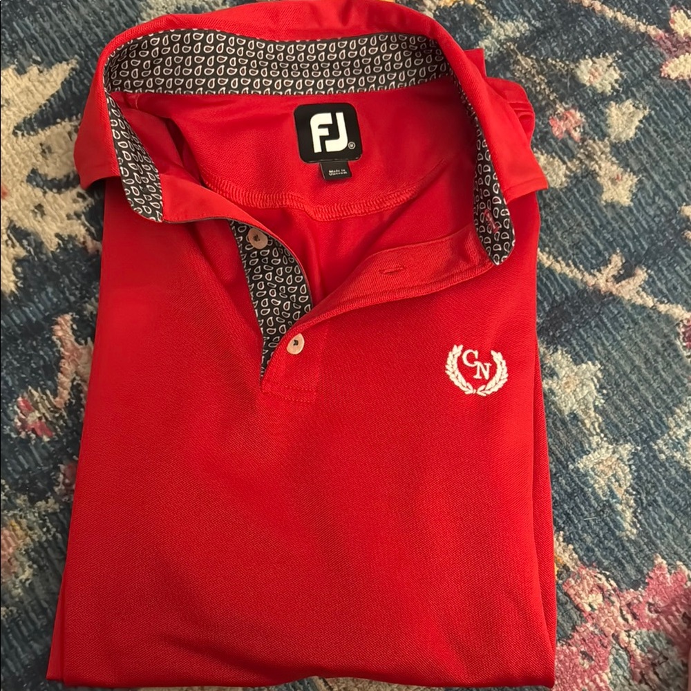FootJoy Men's Red Polo Shirt